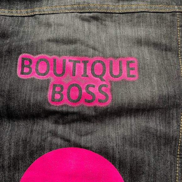 Sew in Love Black Distressed Jean Jacket NWOT Size M/L - Picture 5 of 12